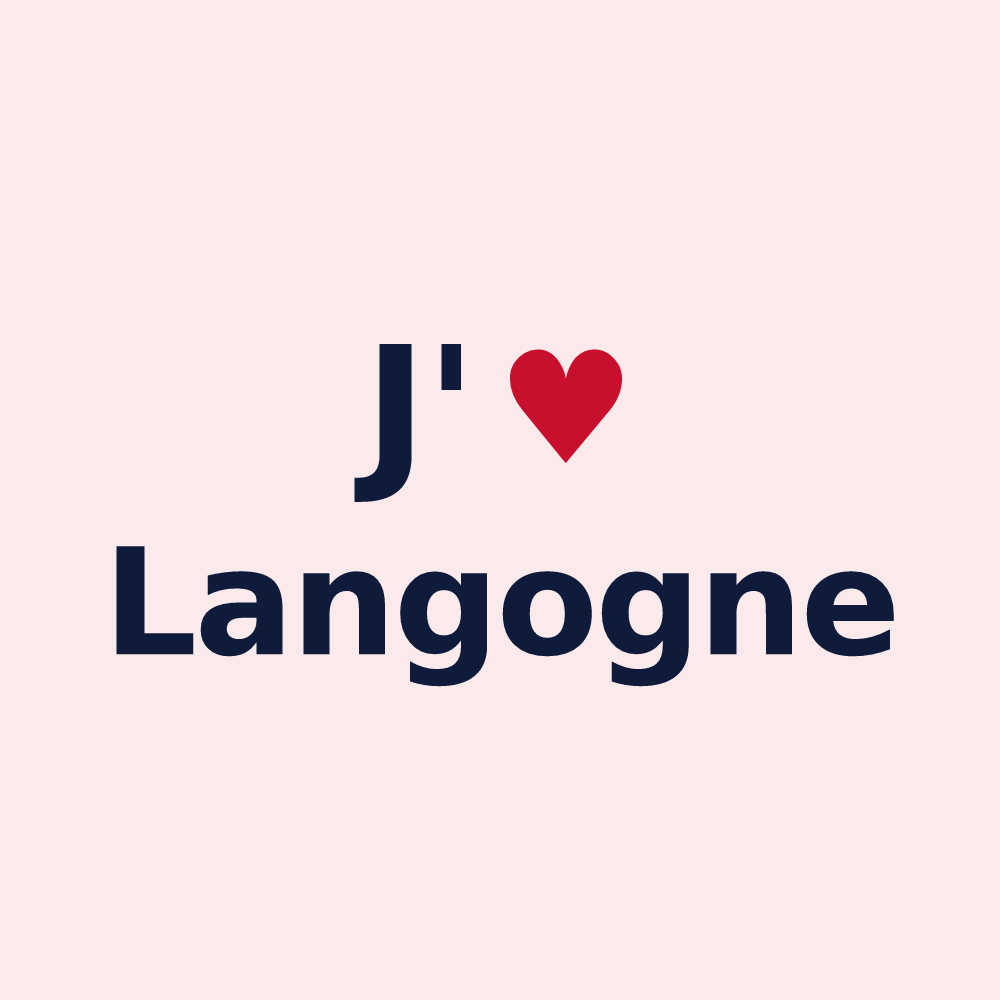 Magnet personnalisé Langogne — design J'aime Langogne