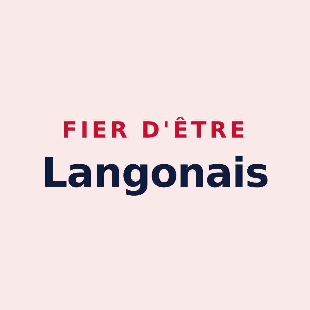 Magnet « Fier d'être Langonais » — design pour Langogne