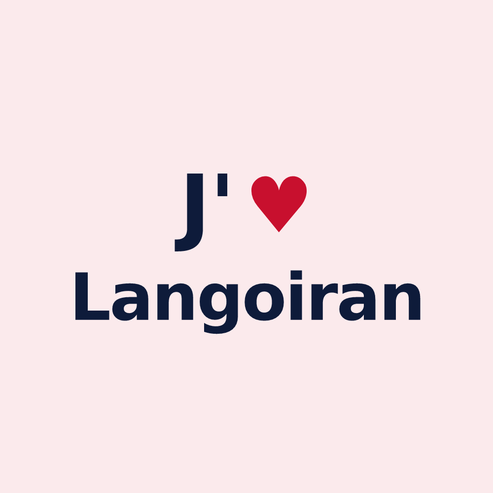 Magnet personnalisé Langoiran — design J'aime Langoiran