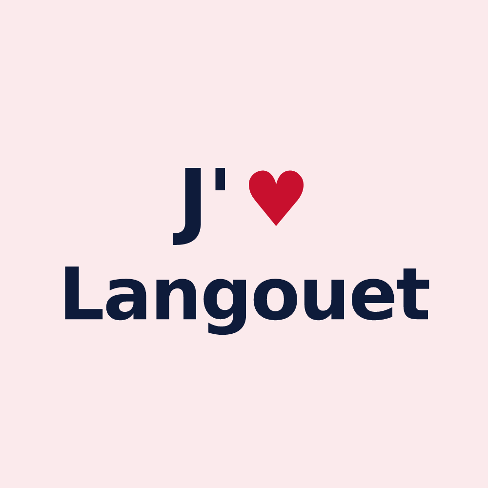 Magnet personnalisé Langouet — design J'aime Langouet