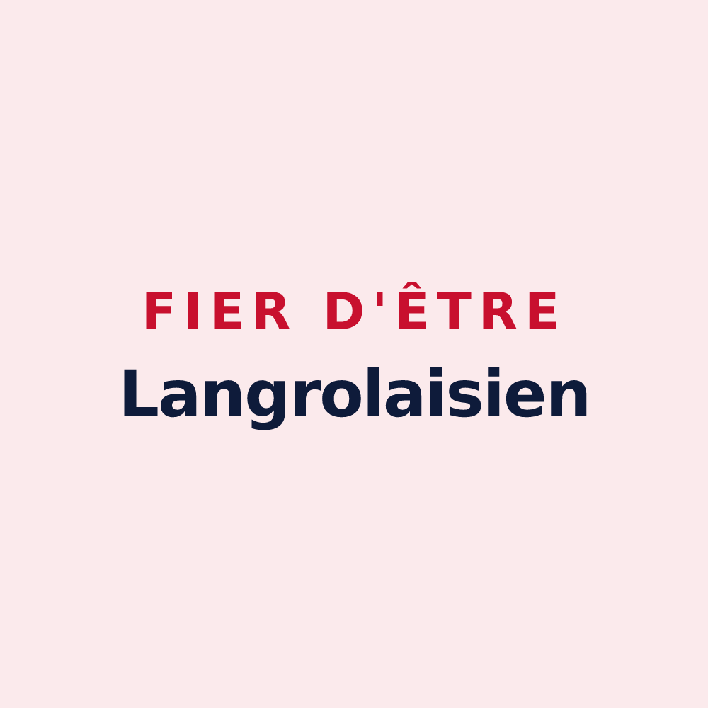 Magnet « Fier d'être Langrolaisien » — design pour Langrolay-sur-Rance