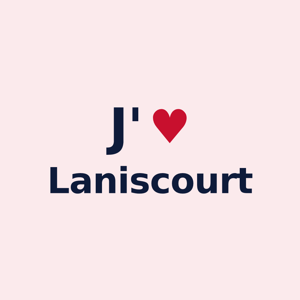 Magnet personnalisé Laniscourt — design J'aime Laniscourt