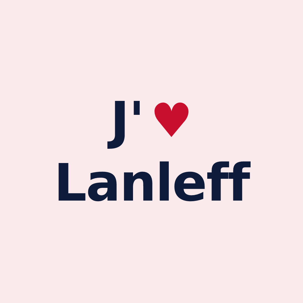 Magnet personnalisé Lanleff — design J'aime Lanleff