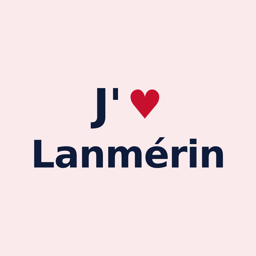 Magnet personnalisé Lanmérin — design « J'aime Lanmérin » imprimé sur le magnet