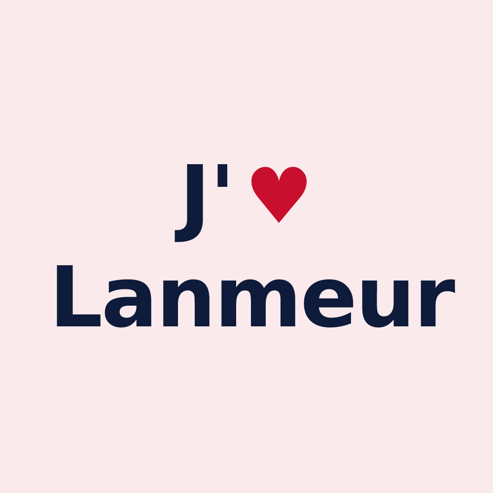 Magnet personnalisé Lanmeur — design J'aime Lanmeur