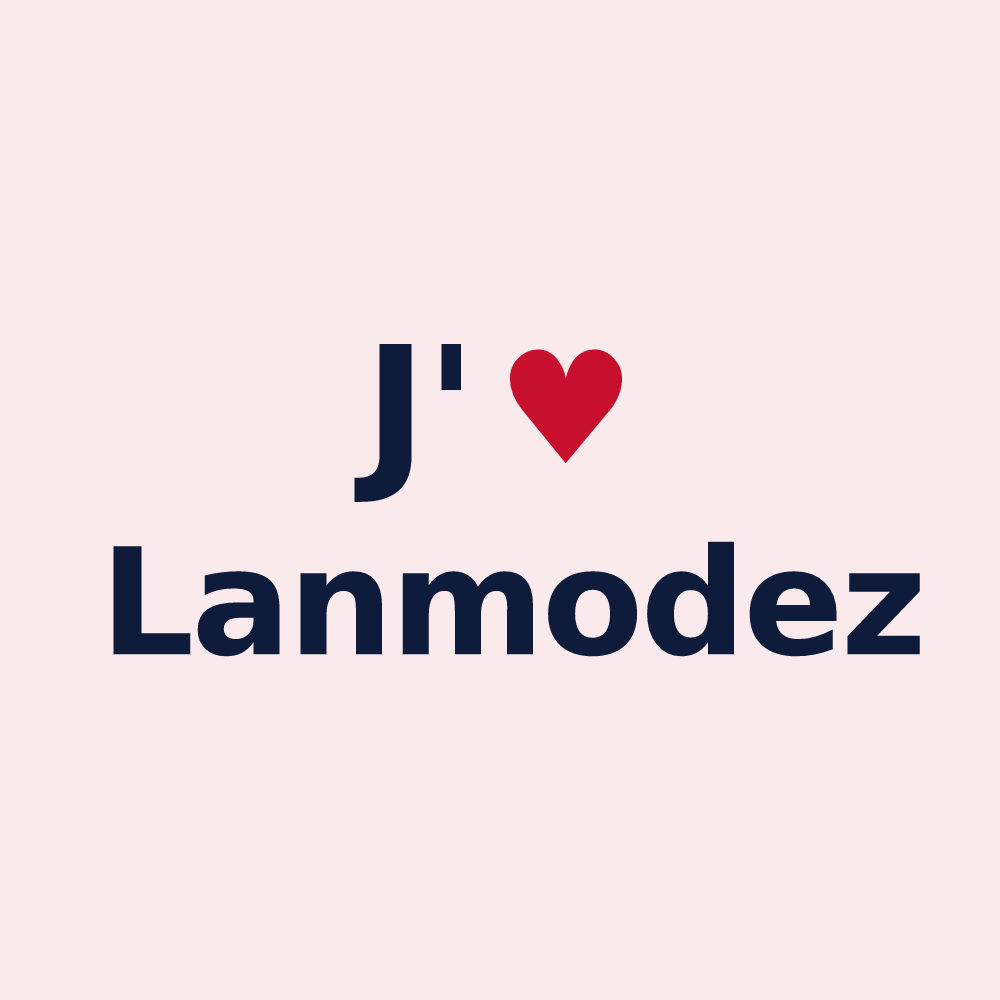 Magnet personnalisé Lanmodez — design J'aime Lanmodez