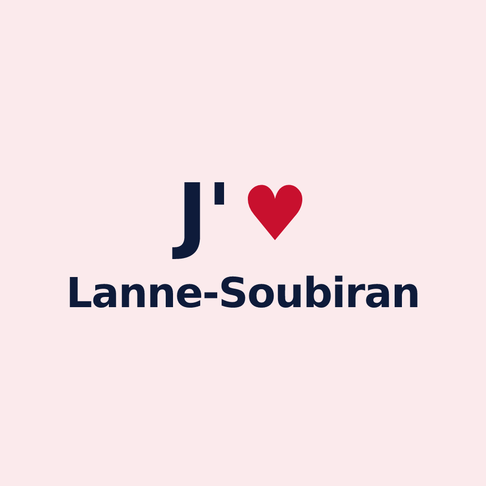 Magnet personnalisé Lanne-Soubiran — design J'aime Lanne-Soubiran