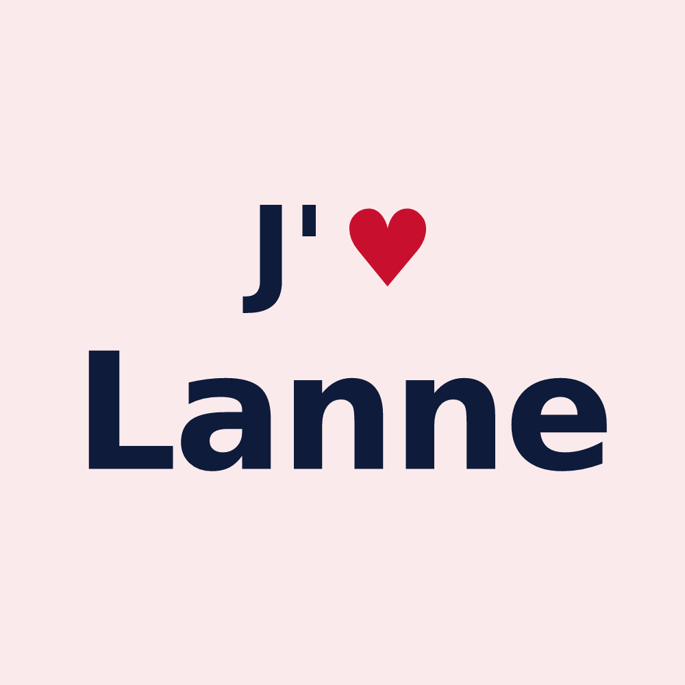 Magnet personnalisé Lanne — design J'aime Lanne