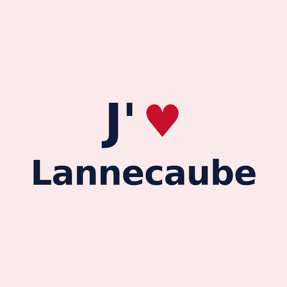 Magnet personnalisé Lannecaube — design J'aime Lannecaube