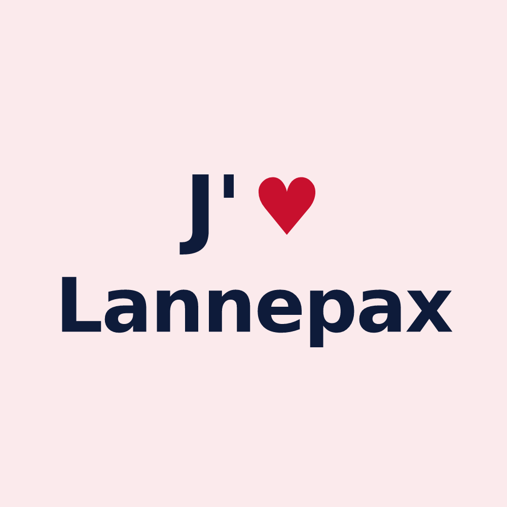 Magnet personnalisé Lannepax — design J'aime Lannepax