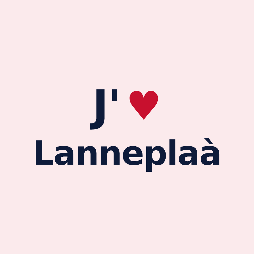 Magnet personnalisé Lanneplaà — design J'aime Lanneplaà