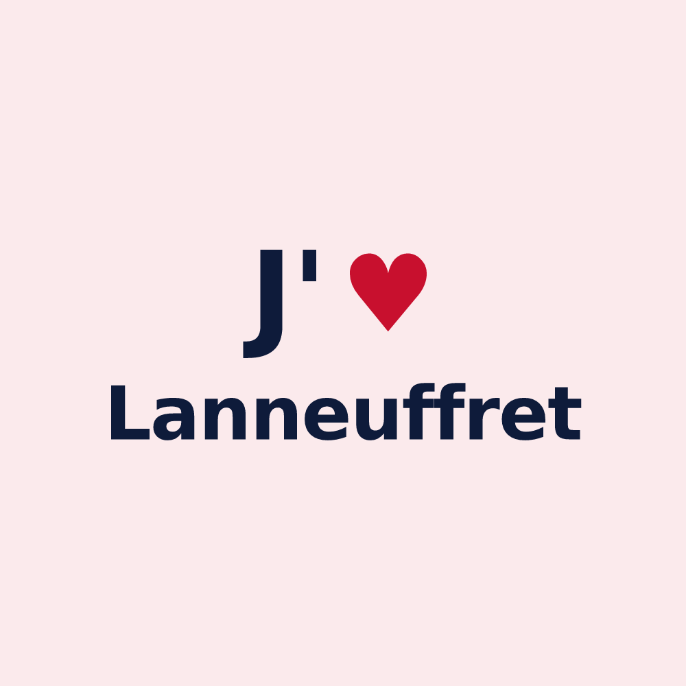 Magnet personnalisé Lanneuffret — design J'aime Lanneuffret