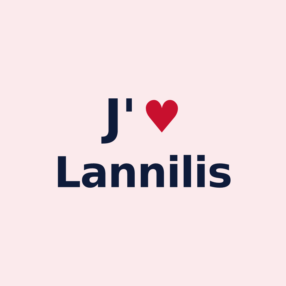 Magnet personnalisé Lannilis — design J'aime Lannilis
