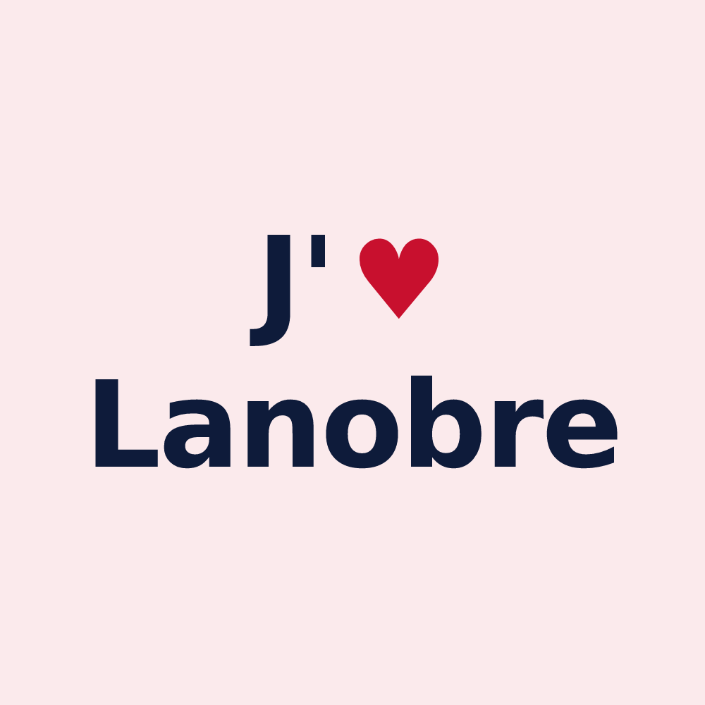 Magnet personnalisé Lanobre — design J'aime Lanobre