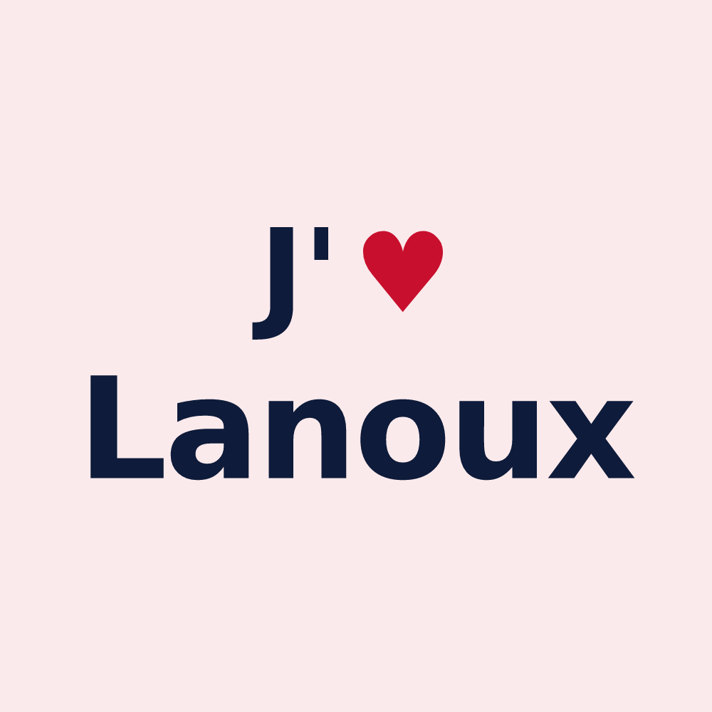 Magnet personnalisé Lanoux — design J'aime Lanoux