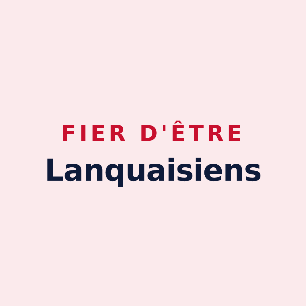 Magnet « Fier d'être Lanquaisiens » — design pour Lanquais