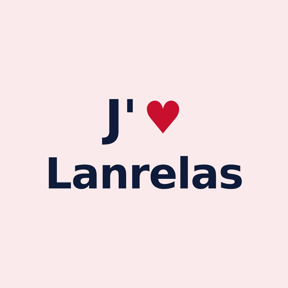 Magnet personnalisé Lanrelas — design J'aime Lanrelas