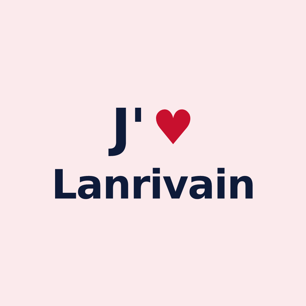 Magnet personnalisé Lanrivain — design J'aime Lanrivain