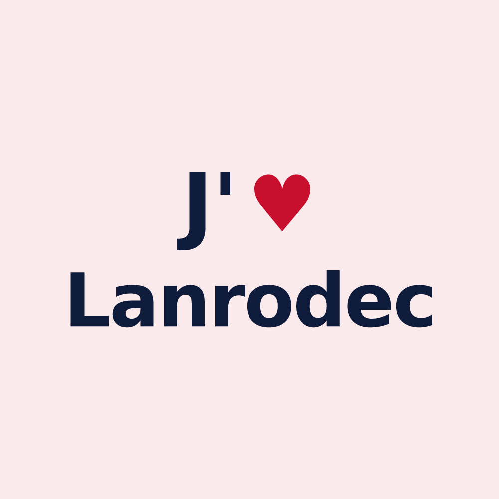 Magnet personnalisé Lanrodec — design J'aime Lanrodec