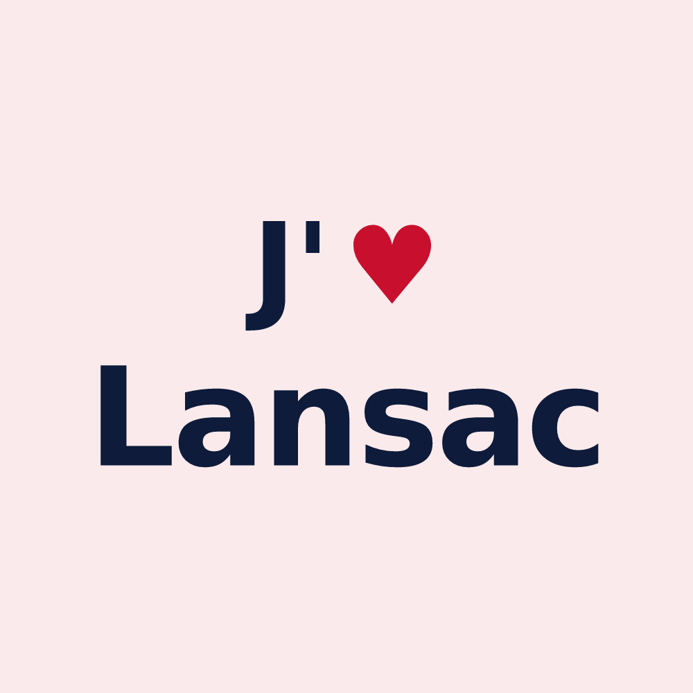 Magnet personnalisé Lansac — design J'aime Lansac