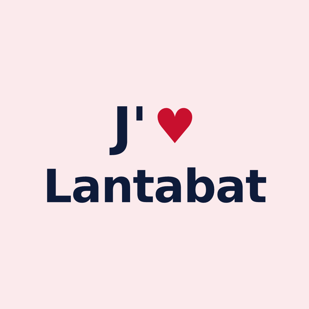 Magnet personnalisé Lantabat — design J'aime Lantabat