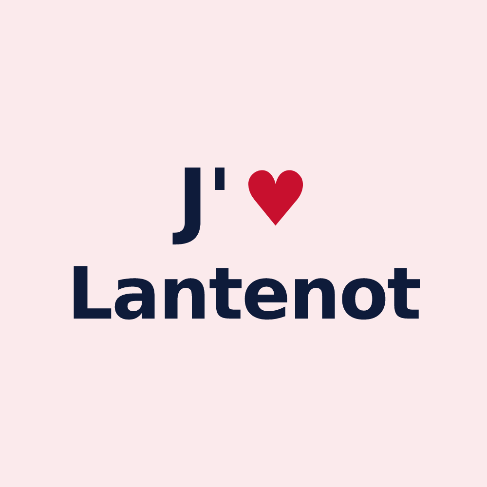 Magnet personnalisé Lantenot — design J'aime Lantenot