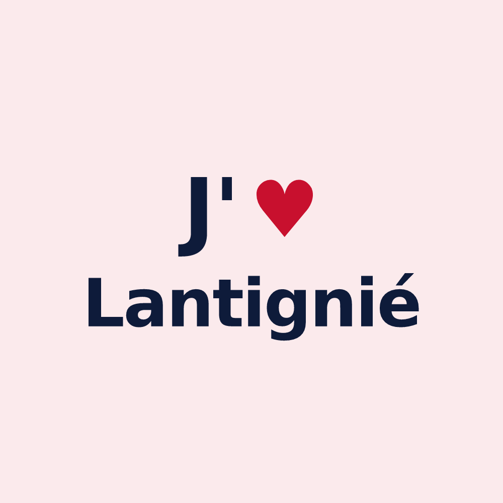 Magnet personnalisé Lantignié — design J'aime Lantignié