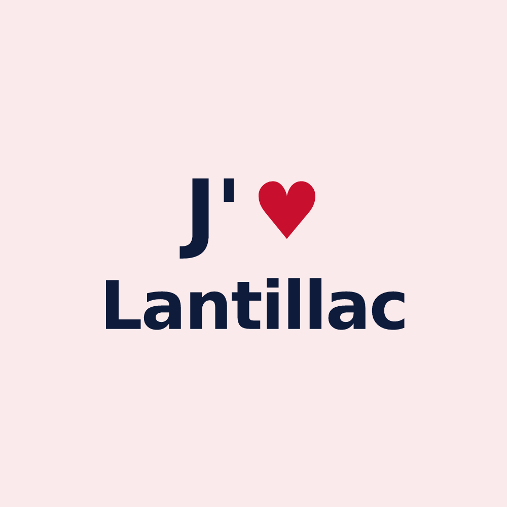 Magnet personnalisé Lantillac — design J'aime Lantillac