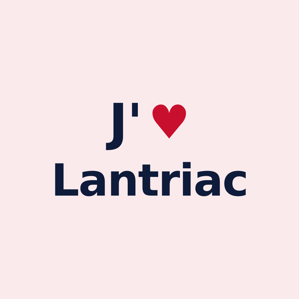 Magnet personnalisé Lantriac — design J'aime Lantriac