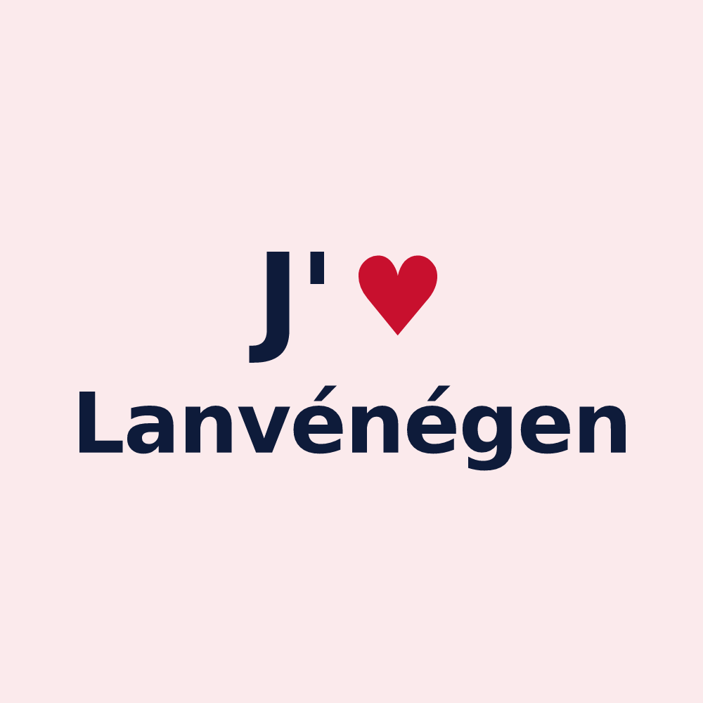 Magnet personnalisé Lanvénégen — design J'aime Lanvénégen