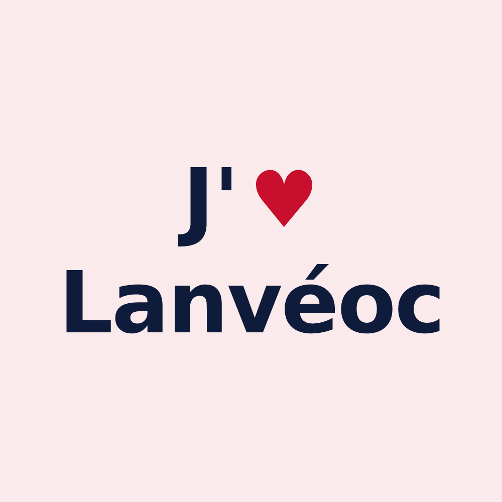 Magnet personnalisé Lanvéoc — design J'aime Lanvéoc