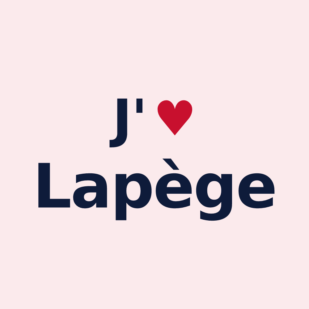 Magnet personnalisé Lapège — design J'aime Lapège