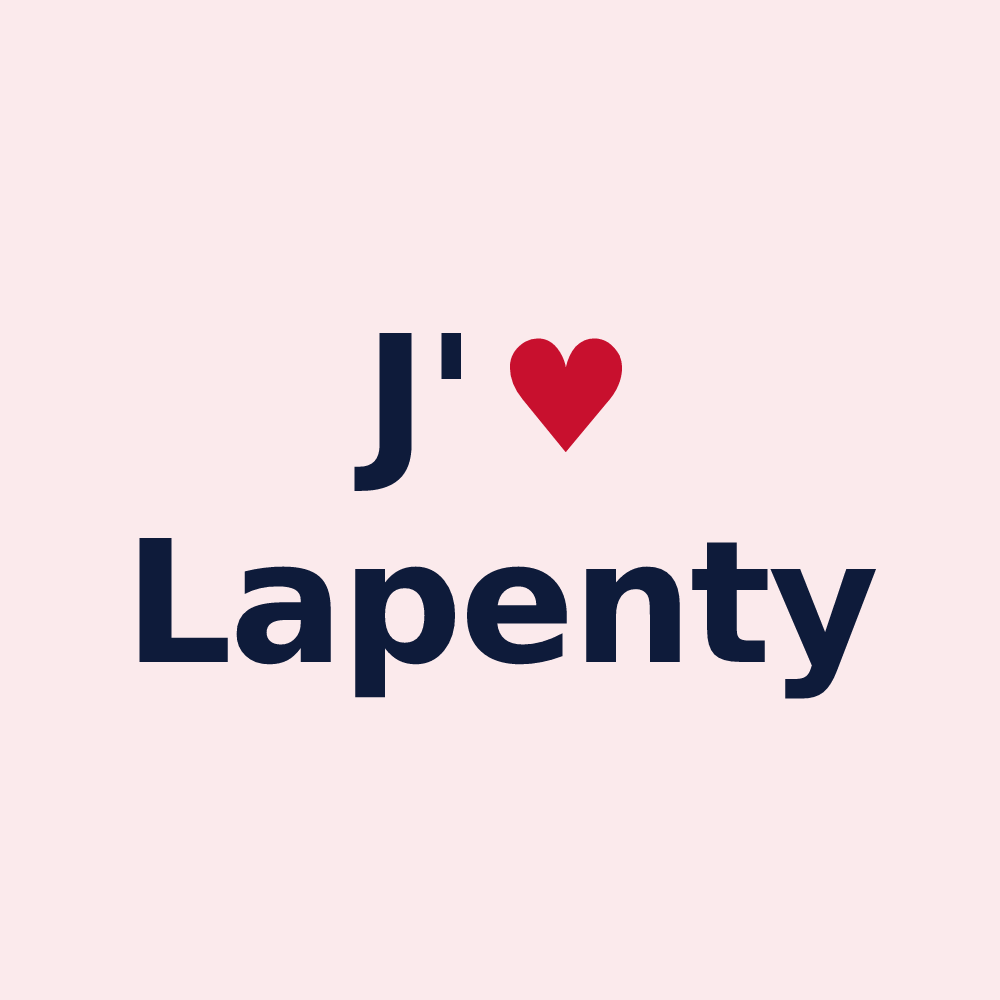 Magnet personnalisé Lapenty — design J'aime Lapenty