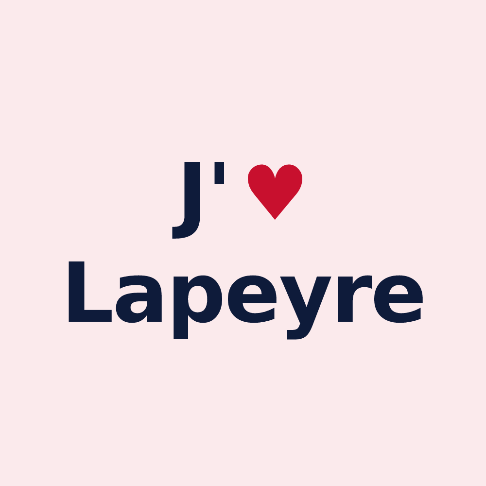 Magnet personnalisé Lapeyre — design J'aime Lapeyre