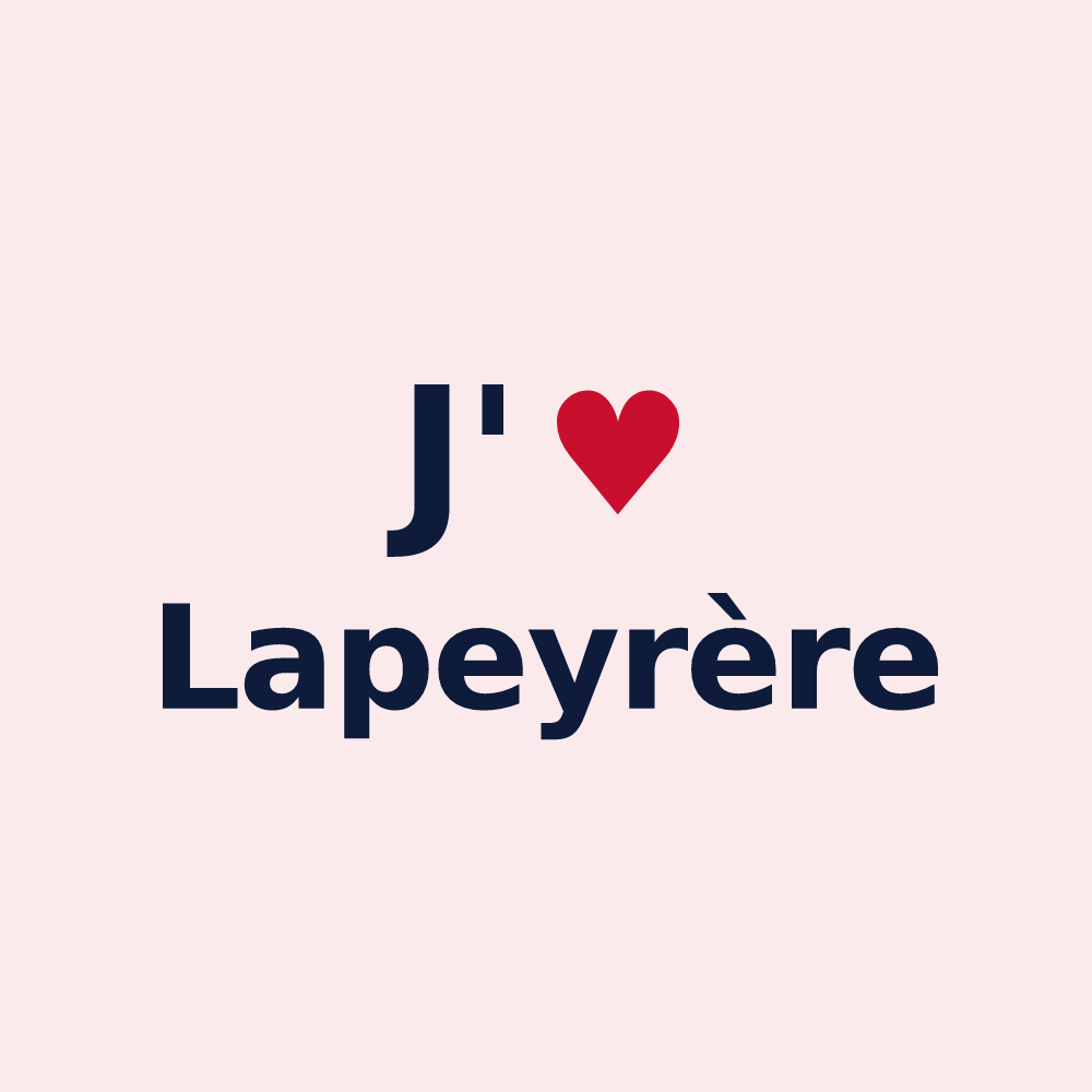 Magnet personnalisé Lapeyrère — design J'aime Lapeyrère