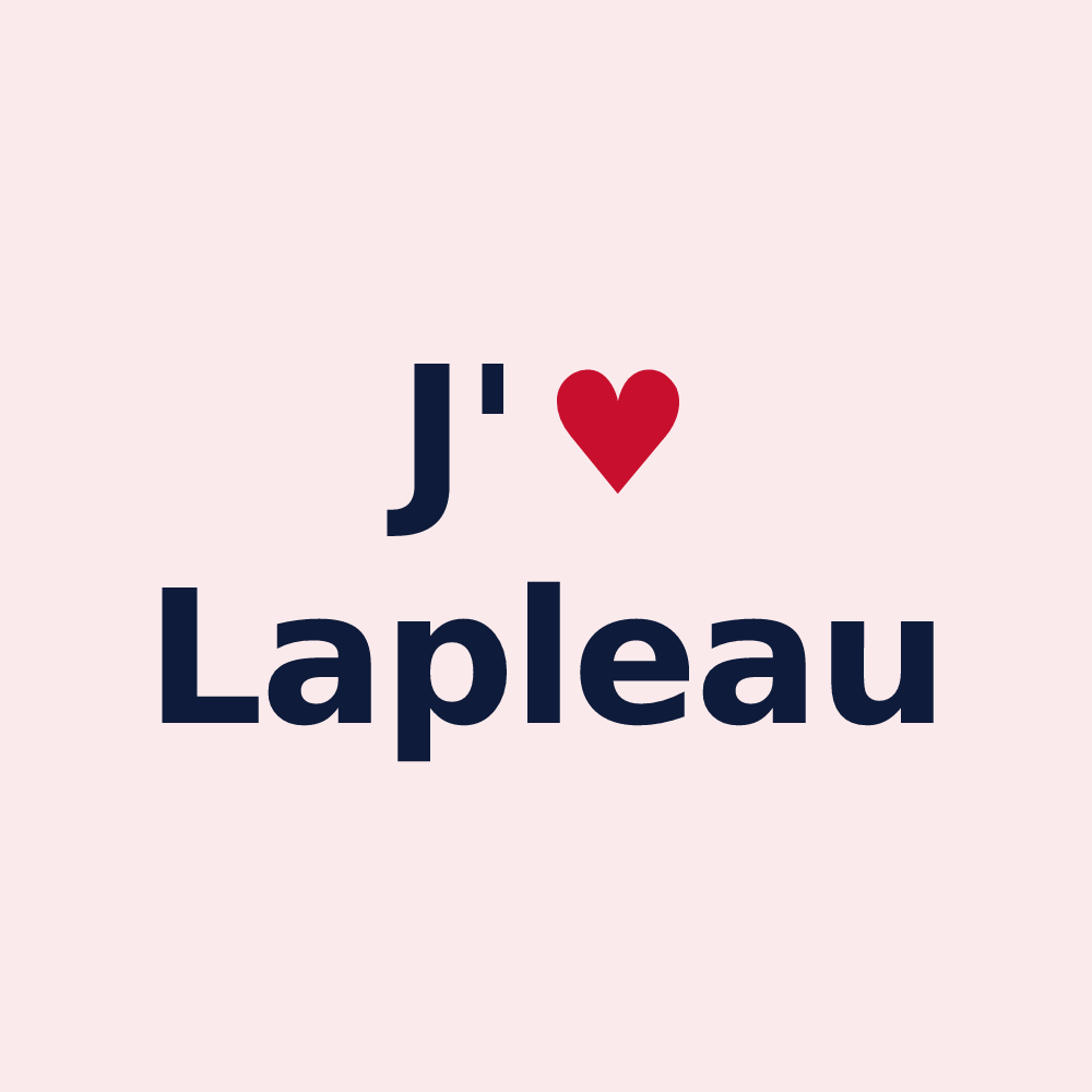 Magnet personnalisé Lapleau — design J'aime Lapleau