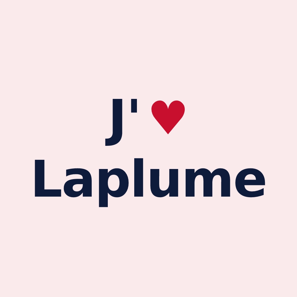 Magnet personnalisé Laplume — design J'aime Laplume