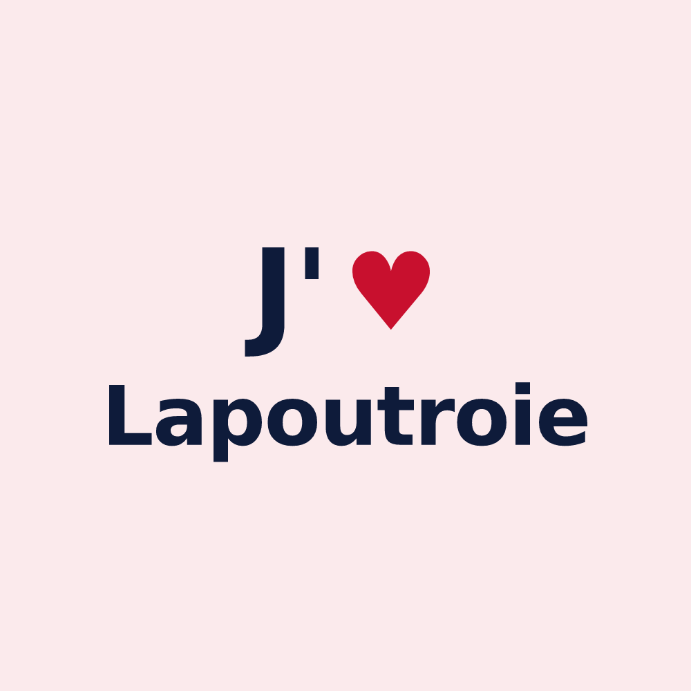Magnet personnalisé Lapoutroie — design « J'aime Lapoutroie » imprimé sur le magnet