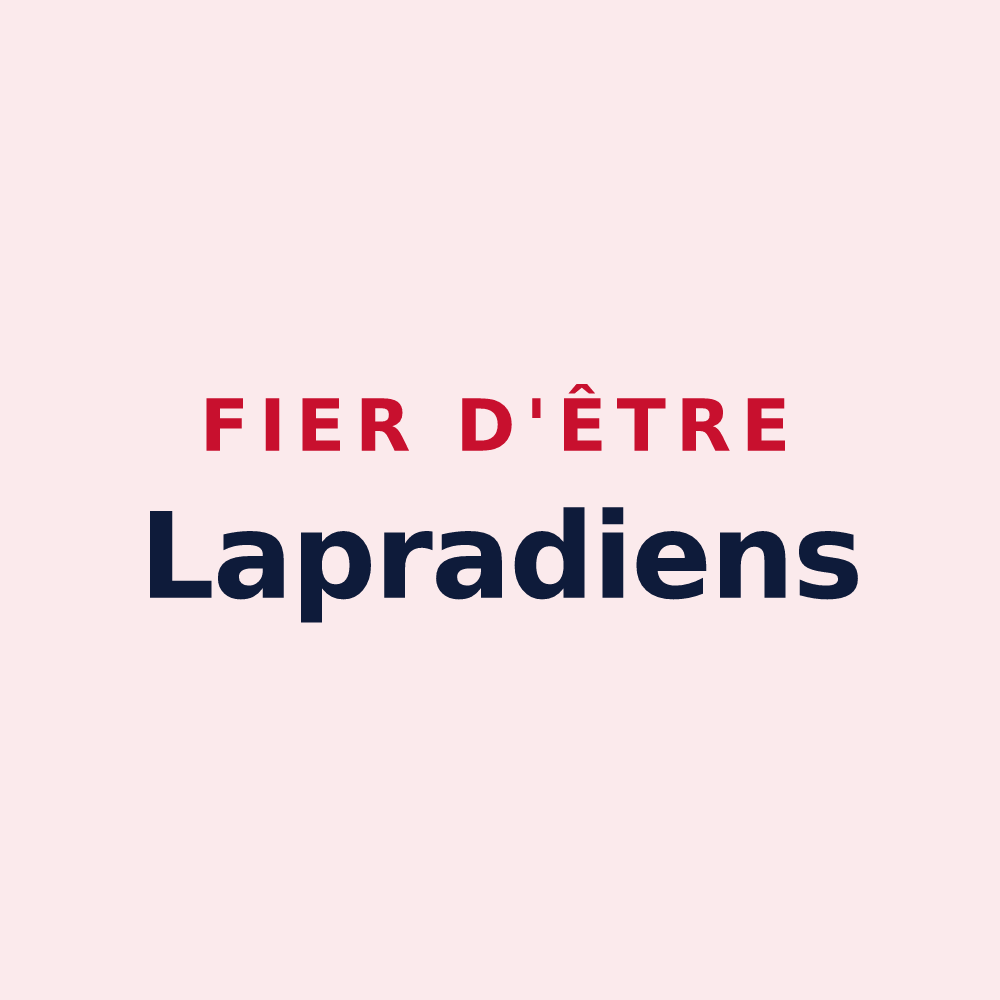 Magnet « Fier d'être Lapradiens » — design pour Laprade