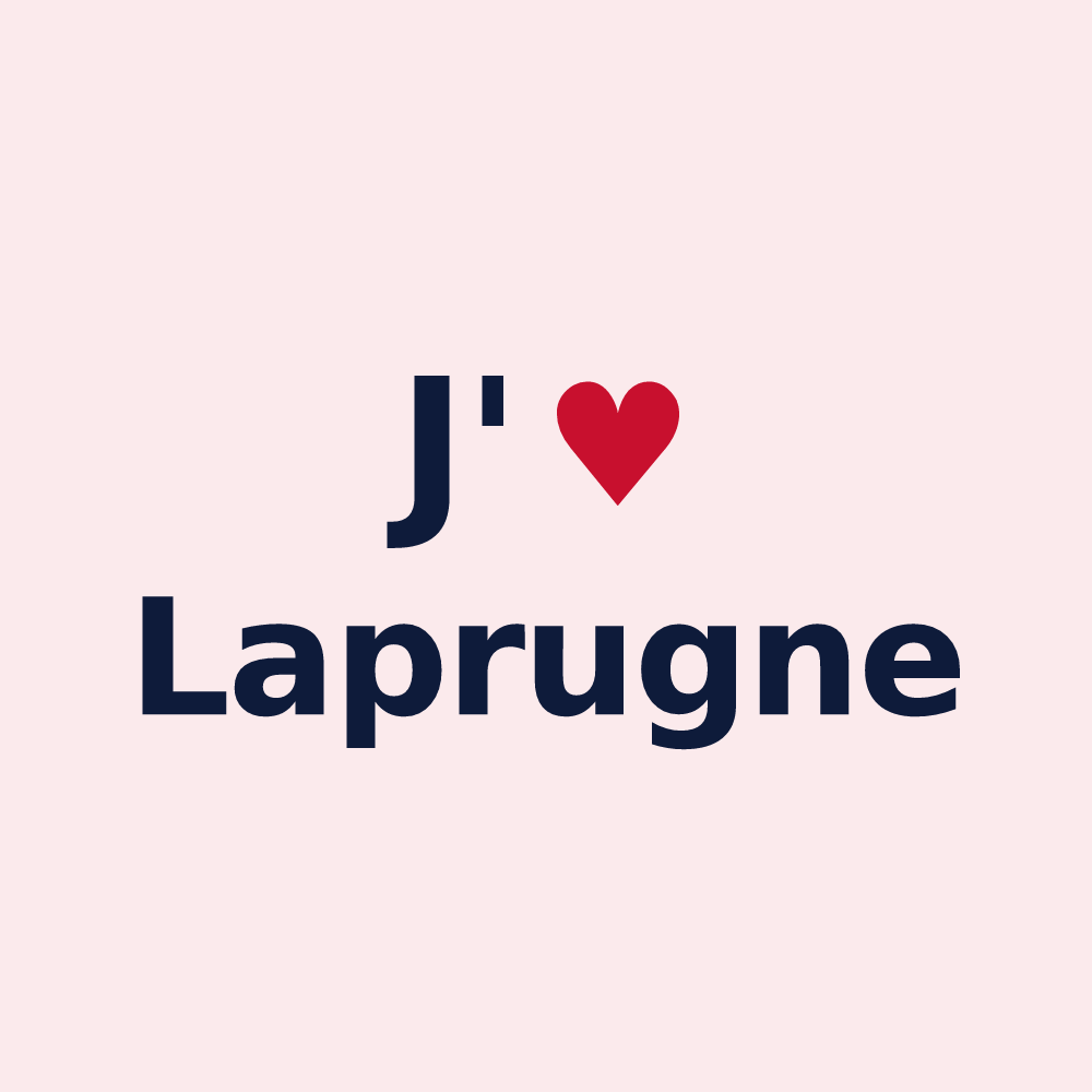 Magnet personnalisé Laprugne — design J'aime Laprugne