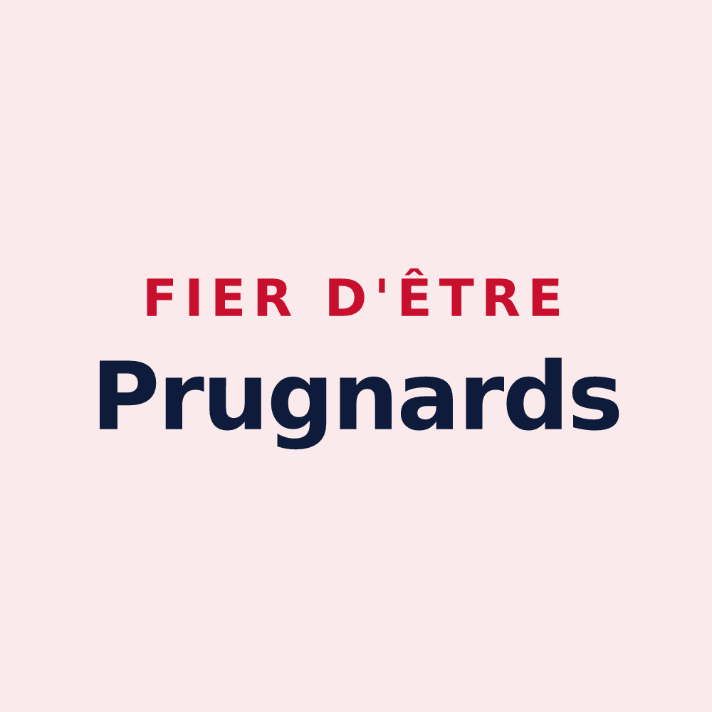 Magnet « Fier d'être Prugnards » — design pour Laprugne