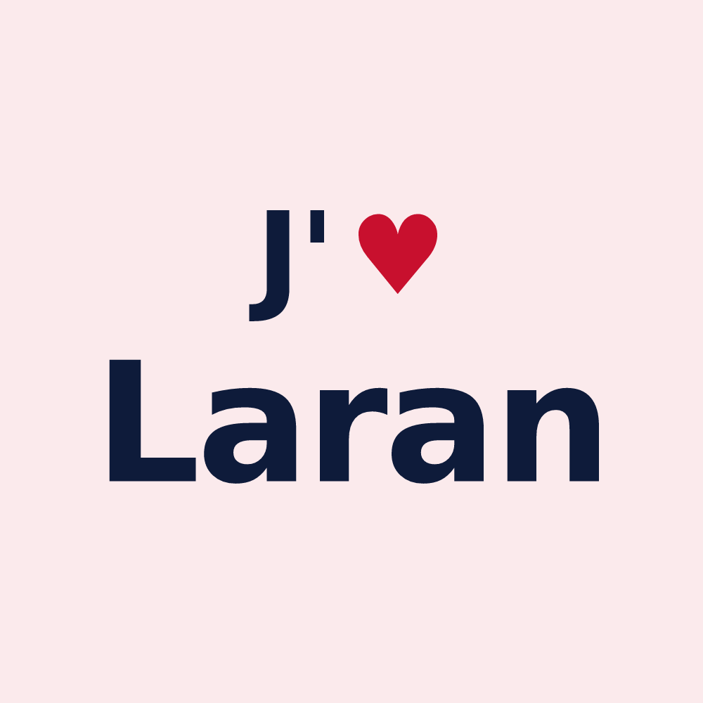 Magnet personnalisé Laran — design J'aime Laran