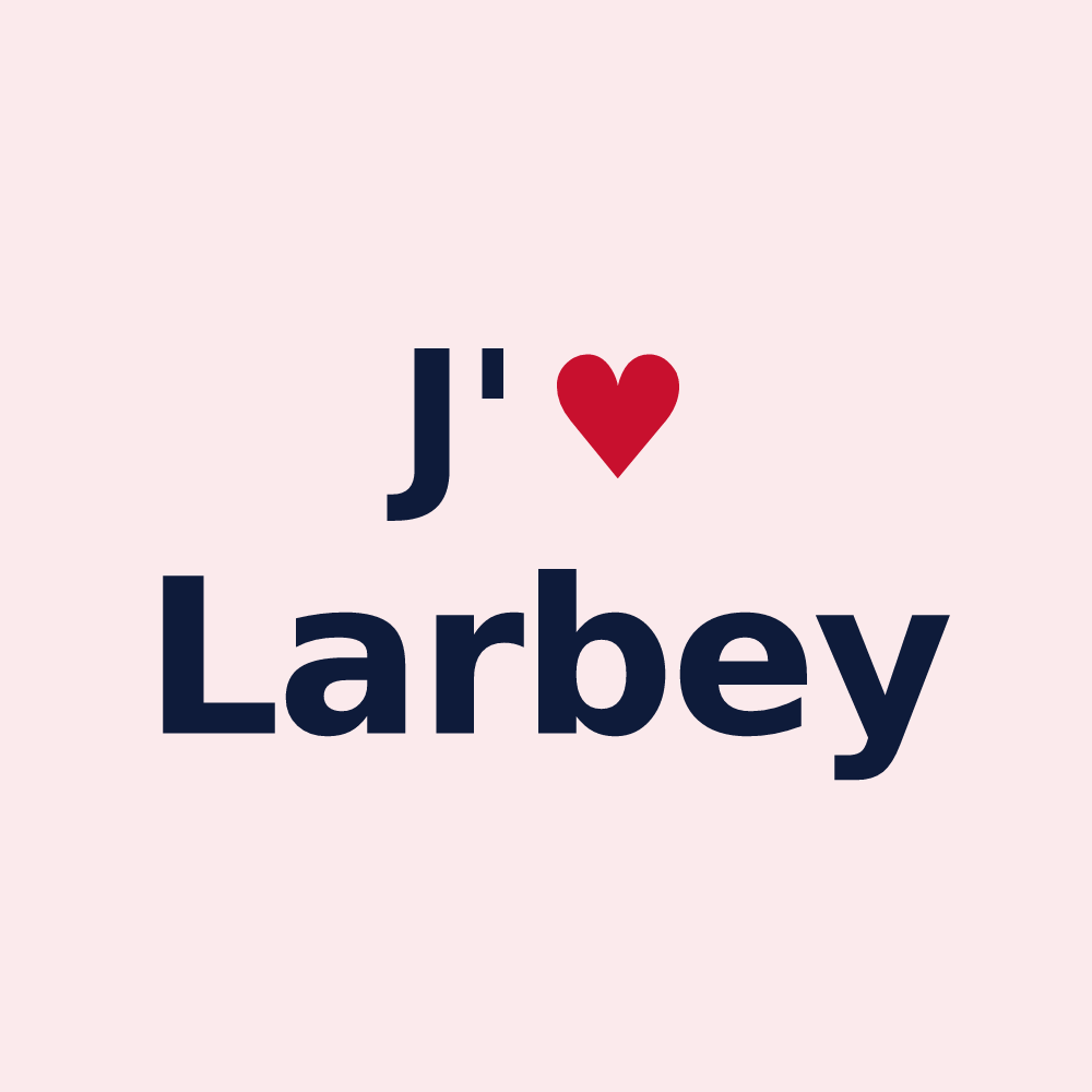 Magnet personnalisé Larbey — design J'aime Larbey