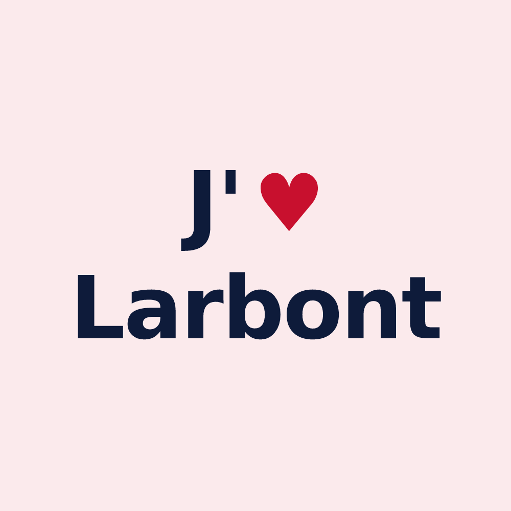 Magnet personnalisé Larbont — design J'aime Larbont