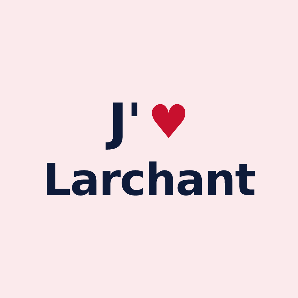 Magnet personnalisé Larchant — design J'aime Larchant