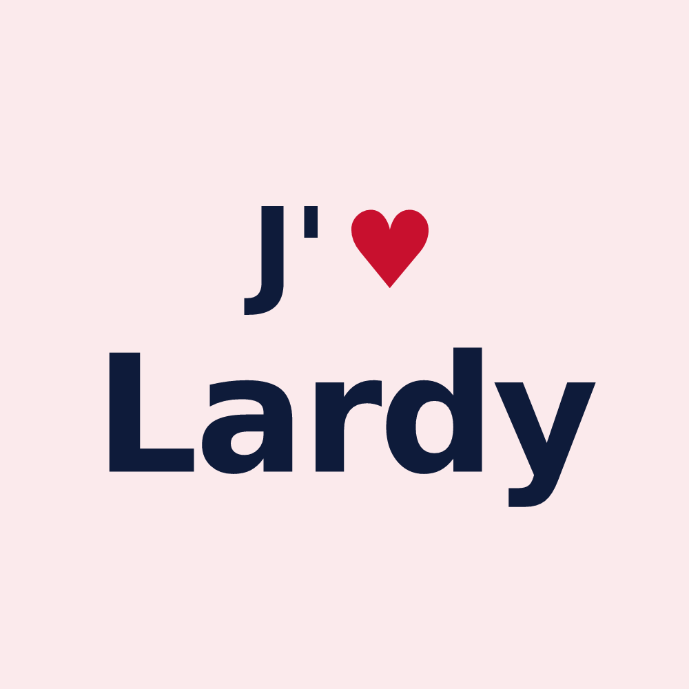 Magnet personnalisé Lardy — design J'aime Lardy