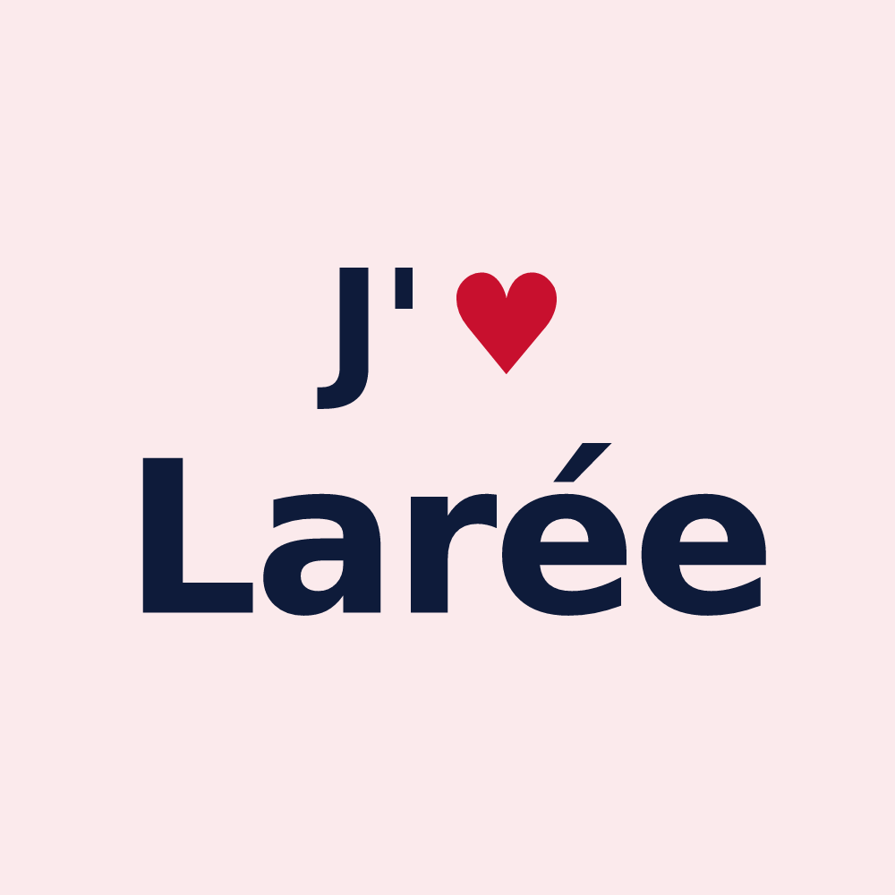 Magnet personnalisé Larée — design J'aime Larée