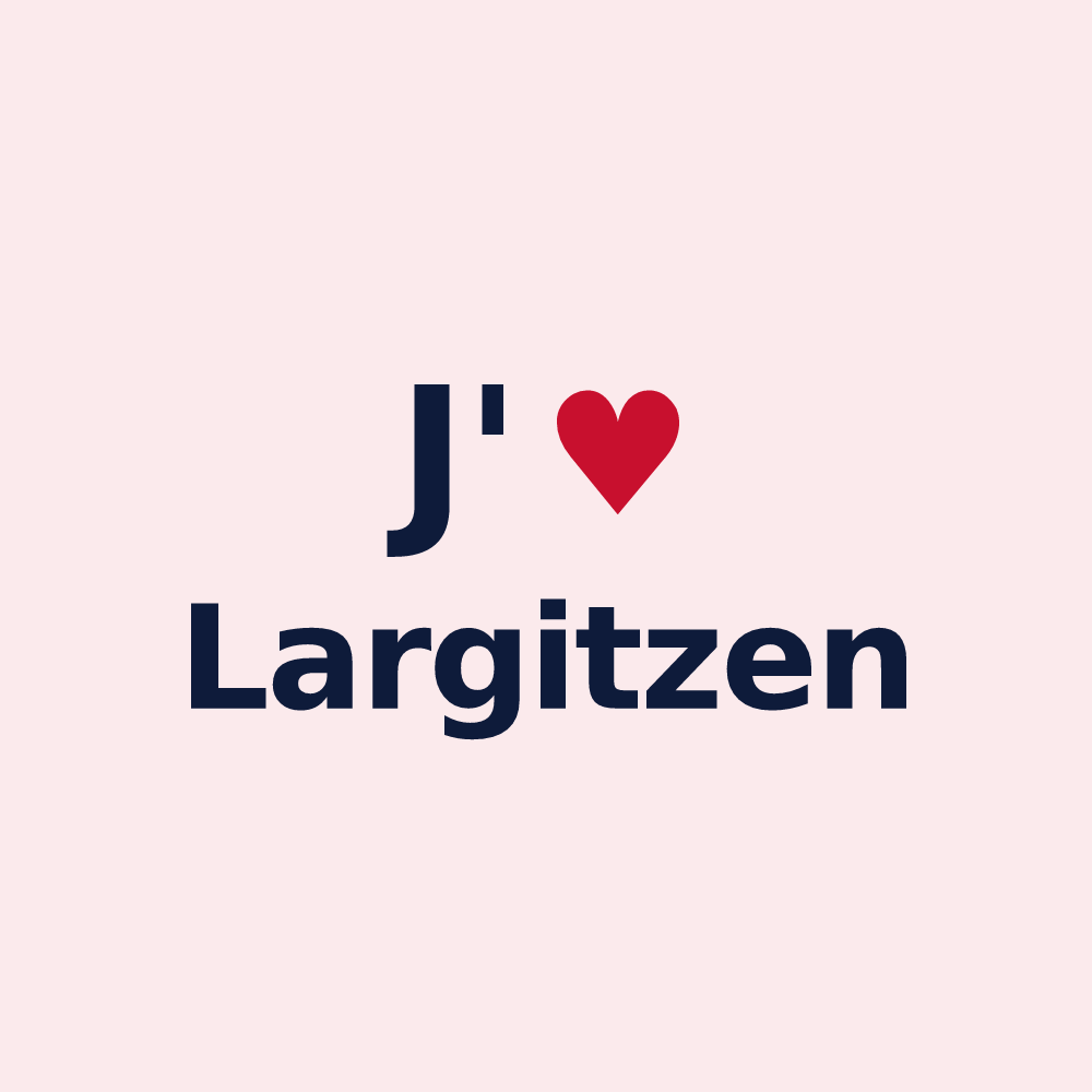 Magnet personnalisé Largitzen — design J'aime Largitzen