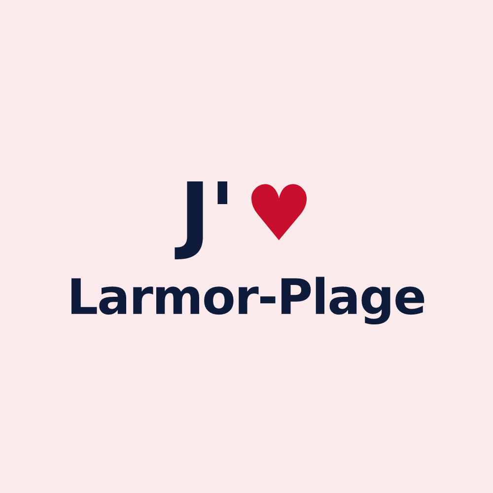 Magnet personnalisé Larmor-Plage — design J'aime Larmor-Plage