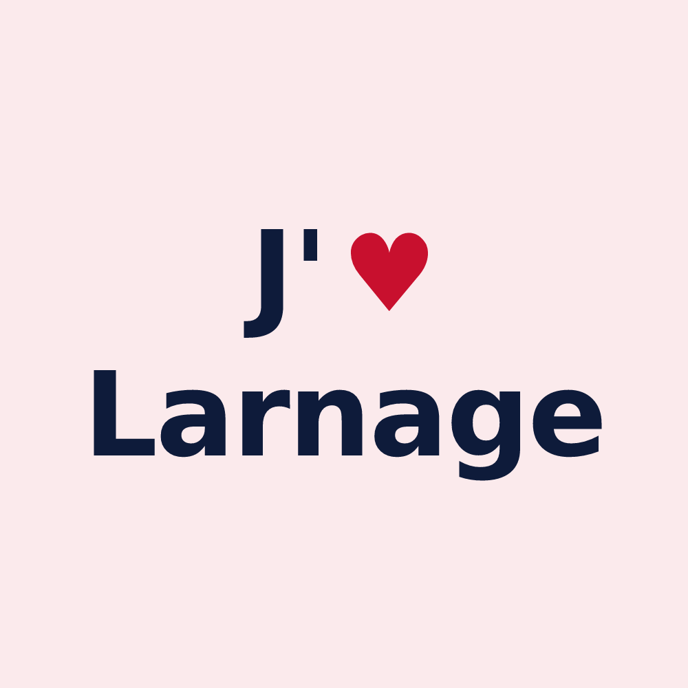 Magnet personnalisé Larnage — design J'aime Larnage